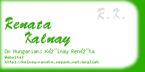 renata kalnay business card